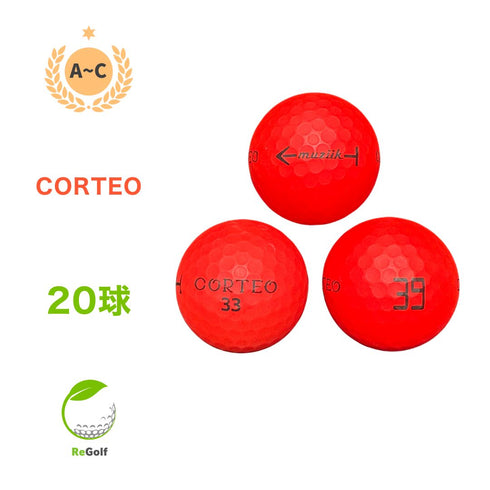 【中古】 ロストボール コルテオ 39 マットカラー レッド 混合 20球 ACランク ゴルフボール リゴルフ